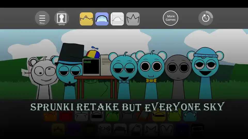 Sprunki Retake But Everyone Sky